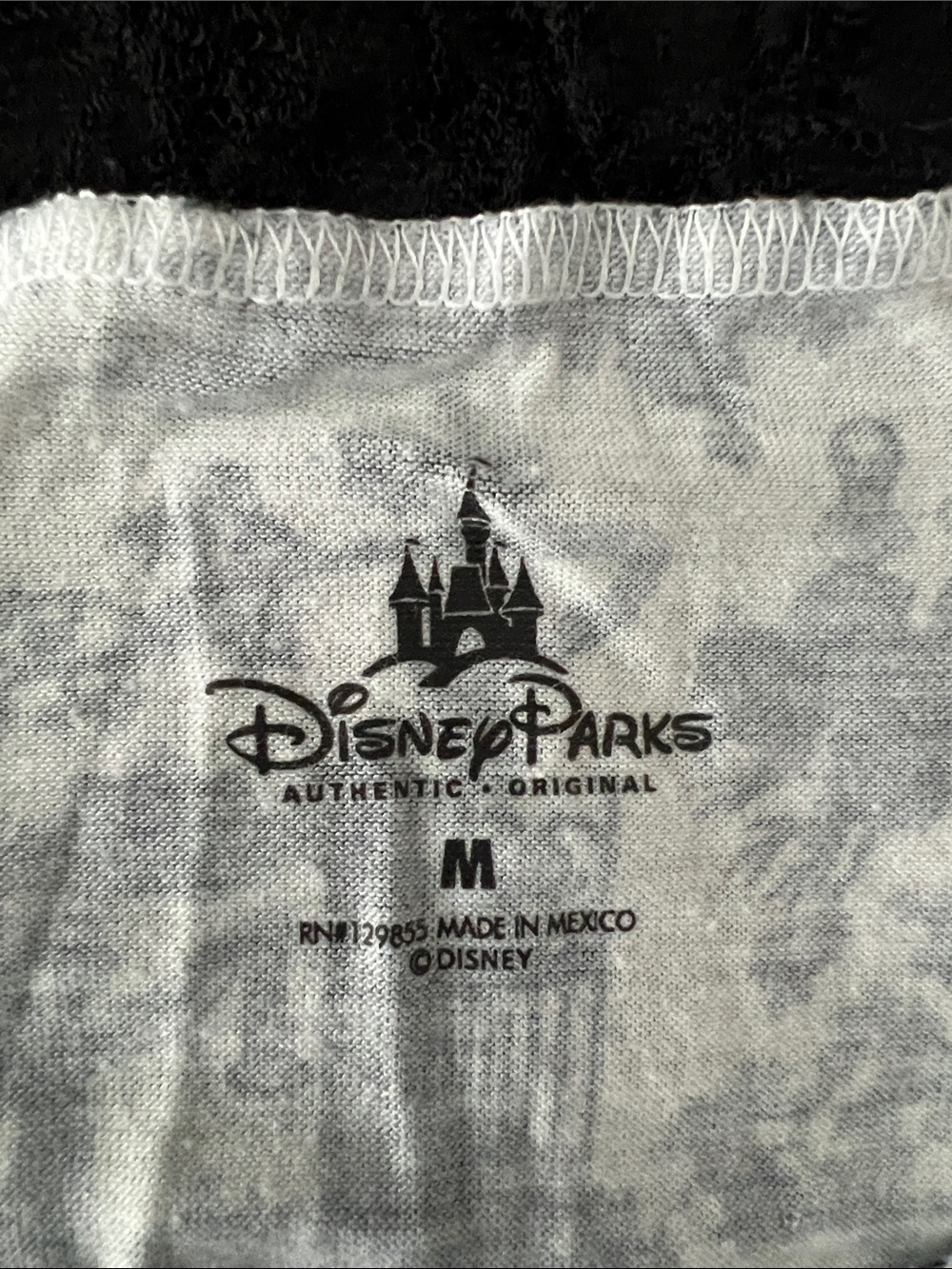 Disney Haunted Mansion Black and White Printed Racerback Tank Top - Picture 2 of 4